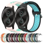 20mm Perforated Breathable Sports Silicone Watch Band - Image 2