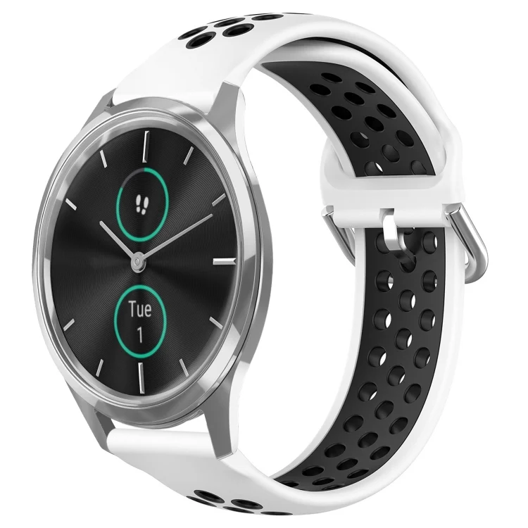 20mm Perforated Breathable Sports Silicone Watch Band