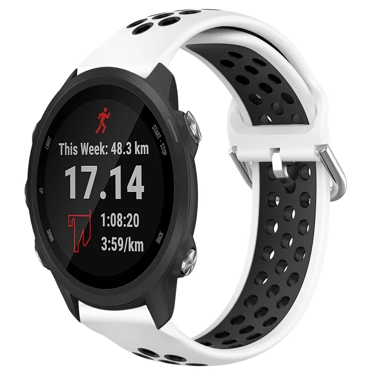 20mm Perforated Breathable Sports Silicone Watch Band