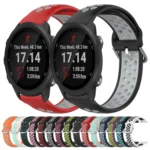 20mm Perforated Breathable Sports Silicone Watch Band - Image 2