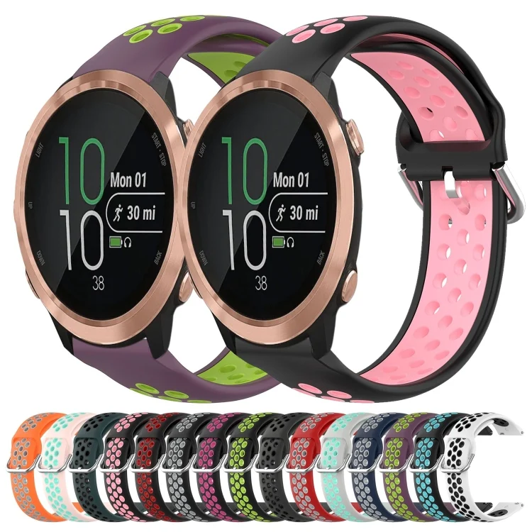 SYA002151616_B1.webp 20mm Perforated Breathable Sports Silicone Watch Band - Image 2