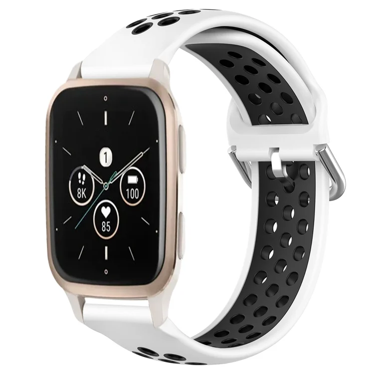 20mm Perforated Breathable Sports Silicone Watch Band
