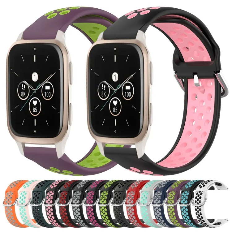SYA002151618_B1.webp 20mm Perforated Breathable Sports Silicone Watch Band - Image 2