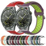 22mm Perforated Breathable Sports Silicone Watch Band - Image 2