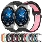 22mm Perforated Breathable Sports Silicone Watch Band - Image 2
