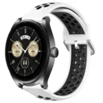 22mm Perforated Breathable Sports Silicone Watch Band