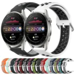 22mm Perforated Breathable Sports Silicone Watch Band - Image 2