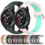 22mm Perforated Breathable Sports Silicone Watch Band - Image 2