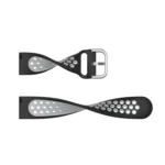 22mm Perforated Breathable Sports Silicone Watch Band - Image 4