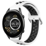 22mm Perforated Breathable Sports Silicone Watch Band