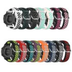 22mm Perforated Breathable Sports Silicone Watch Band - Image 3