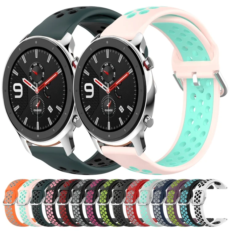 SYA002152301_B1.webp 22mm Perforated Breathable Sports Silicone Watch Band - Image 2