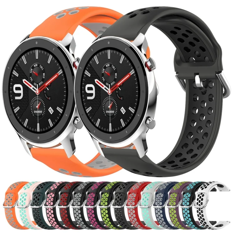 SYA002152302_B1.webp 22mm Perforated Breathable Sports Silicone Watch Band - Image 2