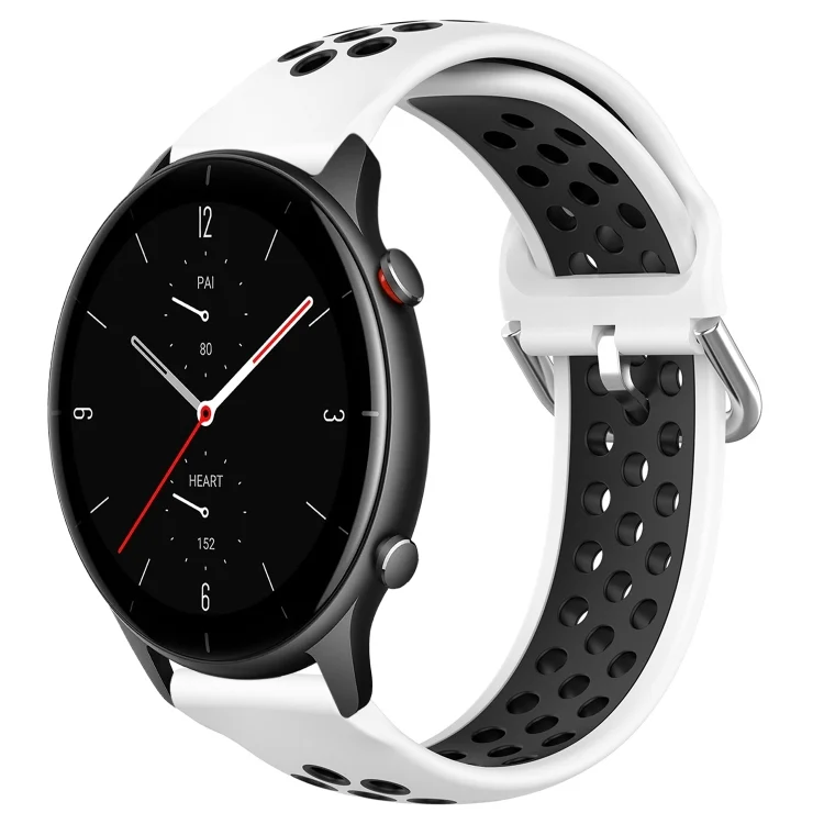 22mm Perforated Breathable Sports Silicone Watch Band