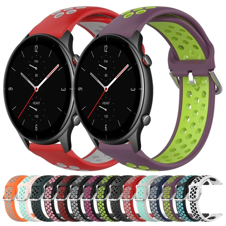 SYA002152305_B1.webp 22mm Perforated Breathable Sports Silicone Watch Band - Image 2