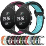 22mm Perforated Breathable Sports Silicone Watch Band - Image 2