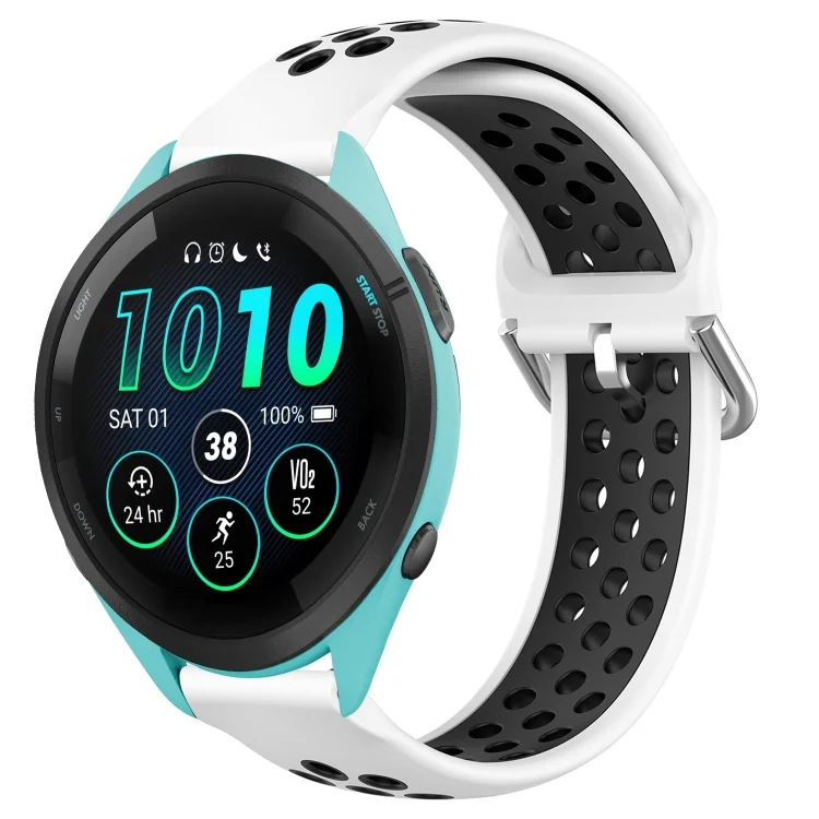 22mm Perforated Breathable Sports Silicone Watch Band