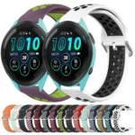 22mm Perforated Breathable Sports Silicone Watch Band - Image 2