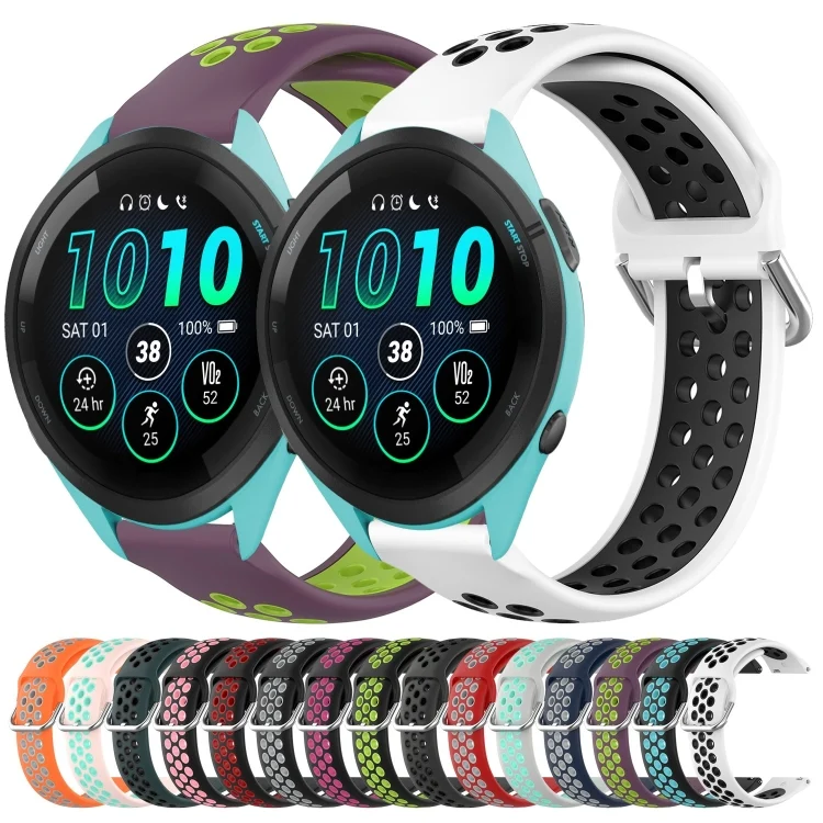 SYA002152501_B1.webp 22mm Perforated Breathable Sports Silicone Watch Band - Image 2
