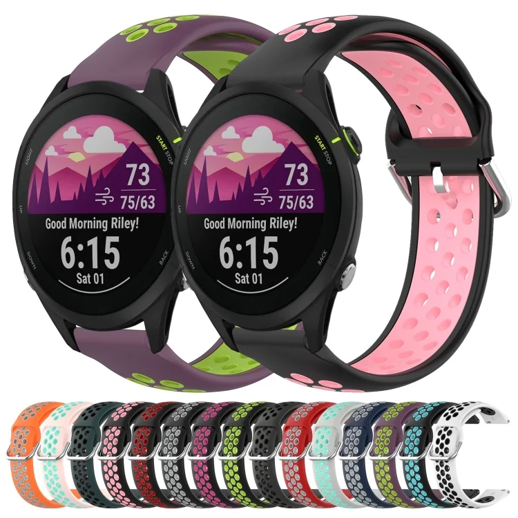 SYA002152502_B1.webp 22mm Perforated Breathable Sports Silicone Watch Band - Image 2