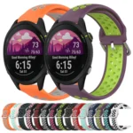 22mm Perforated Breathable Sports Silicone Watch Band - Image 2
