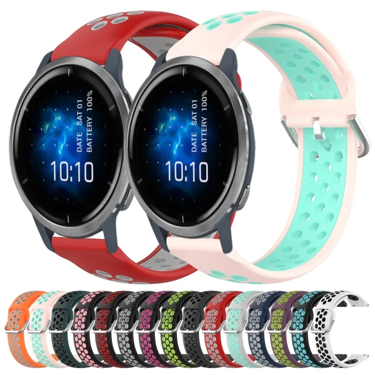 SYA002152504_B1.webp 22mm Perforated Breathable Sports Silicone Watch Band - Image 2