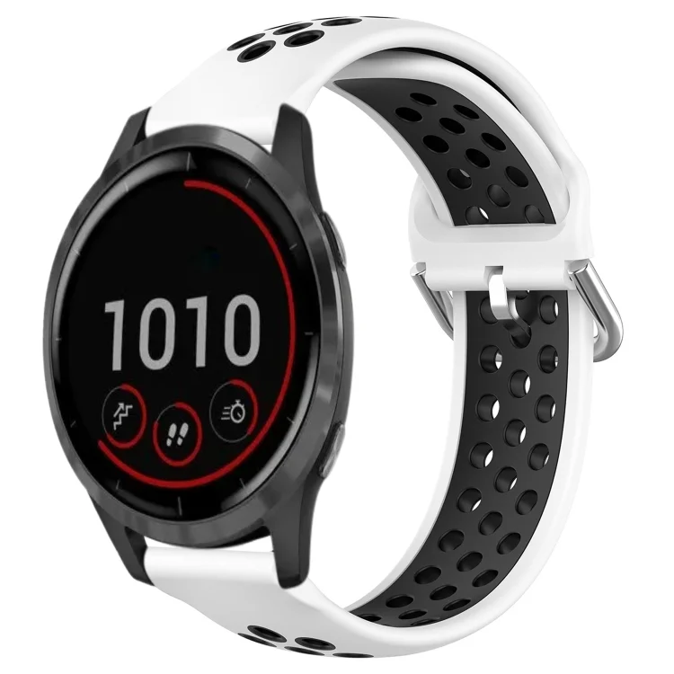 22mm Perforated Breathable Sports Silicone Watch Band