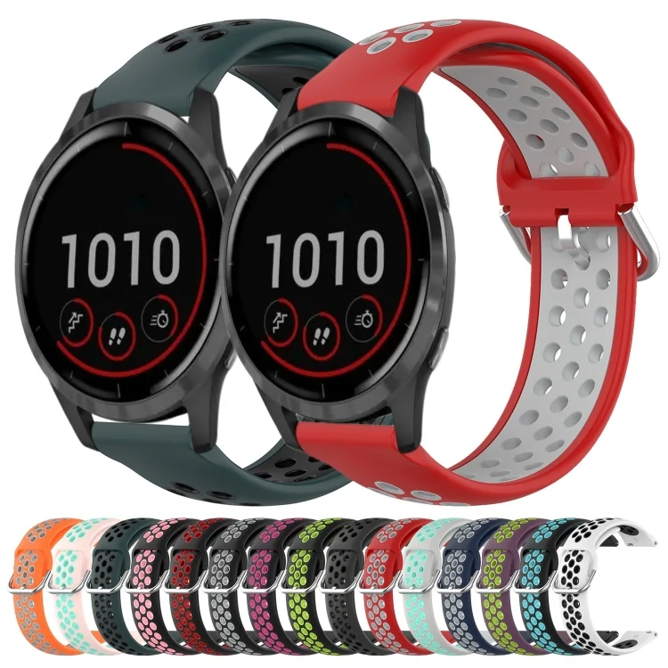 SYA002152505_B1.webp 22mm Perforated Breathable Sports Silicone Watch Band - Image 2