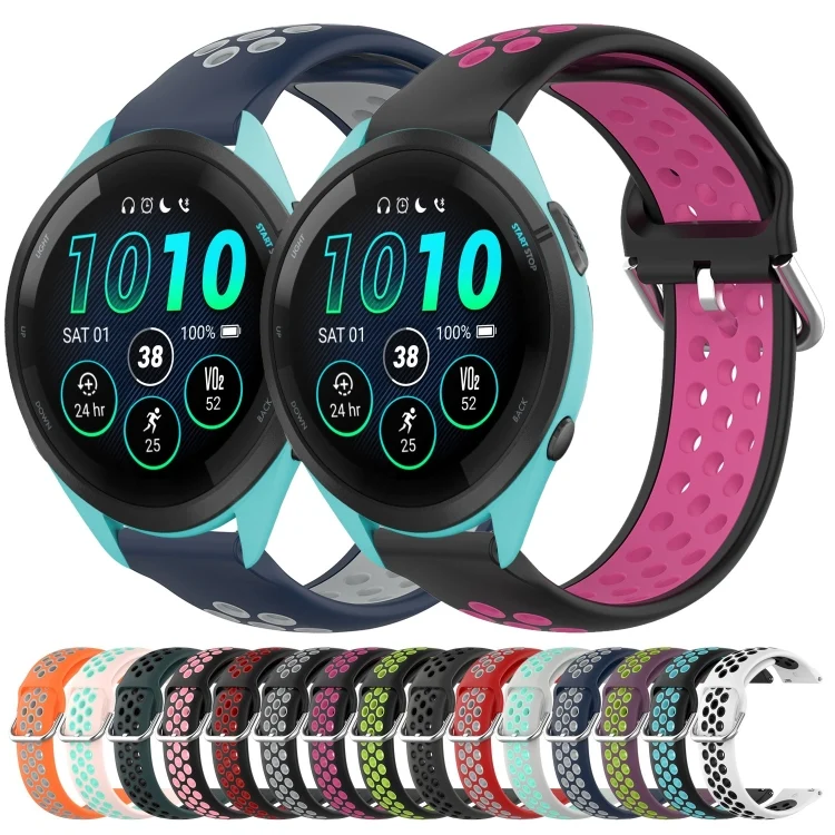 SYA002152506_B1.webp 22mm Perforated Breathable Sports Silicone Watch Band - Image 2