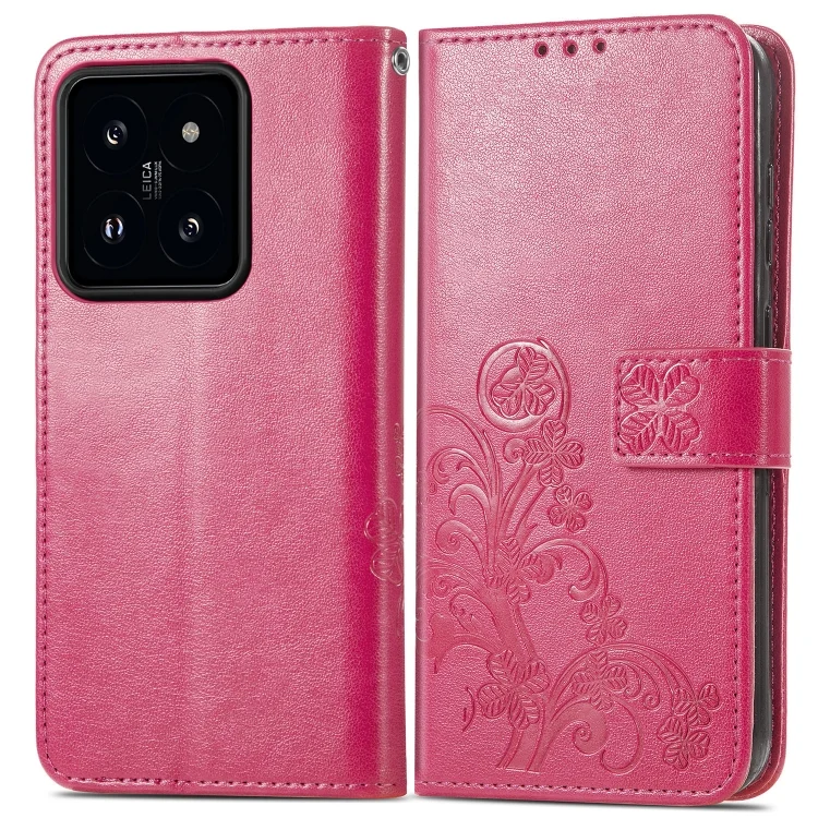SYA002160406A_1.webp Four-leaf Clasp Embossed Leather Phone Case, For Xiaomi 14, For Xiaomi Redmi Note 13 5G, For Xiaomi Redmi Note 13 Pro+, For Xiaomi Poco X5 Pro - Image 3