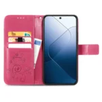 Four-leaf Clasp Embossed Leather Phone Case, For Xiaomi 14, For Xiaomi Redmi Note 13 5G, For Xiaomi Redmi Note 13 Pro+, For Xiaomi Poco X5 Pro - Image 4