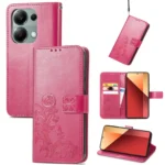 Four-leaf Clasp Embossed Leather Phone Case, For Xiaomi Redmi  Note 13 Pro 4G, For Xiaomi Redmi Note 13 4G, For Xiaomi Redmi K70E, For Xiaomi 14 Pro