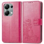 Four-leaf Clasp Embossed Leather Phone Case, For Xiaomi Redmi  Note 13 Pro 4G, For Xiaomi Redmi Note 13 4G, For Xiaomi Redmi K70E, For Xiaomi 14 Pro - Image 3
