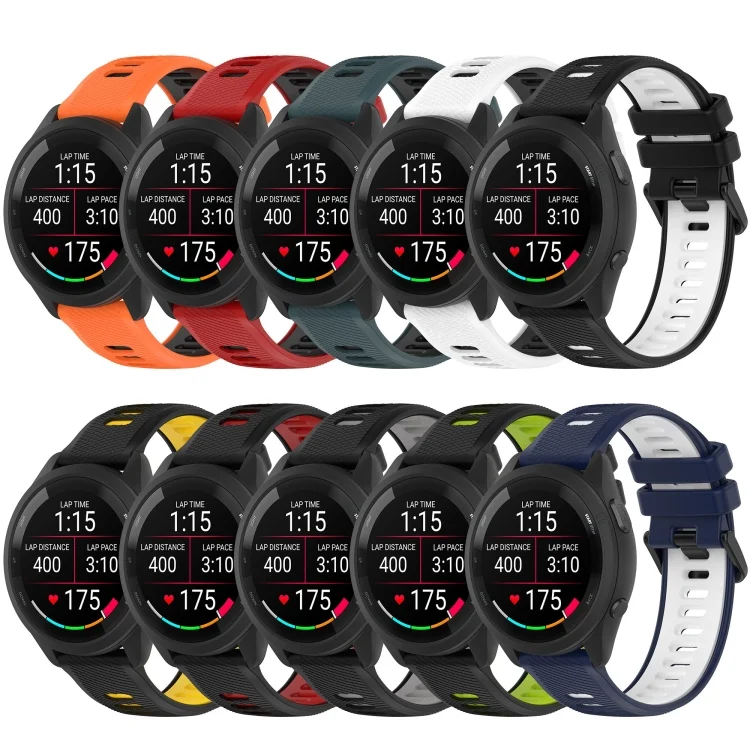 SYA002185102_B1.webp 20mm Sports Two-Color Silicone Watch Band - Image 2
