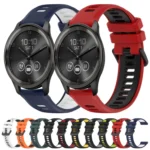 20mm Sports Two-Color Silicone Watch Band - Image 2