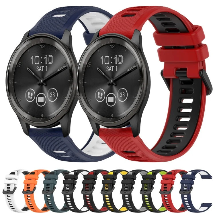 SYA002185201_B1.webp 20mm Sports Two-Color Silicone Watch Band - Image 2