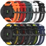 22mm Sports Two-Color Silicone Watch Band - Image 3
