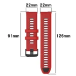 22mm Sports Two-Color Silicone Watch Band - Image 5