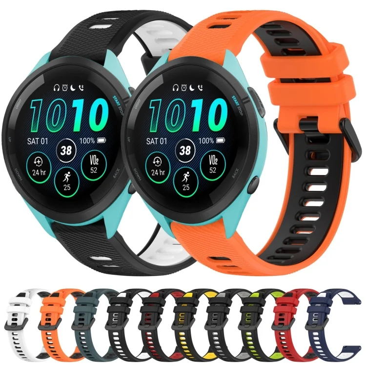 SYA002185801_B1.webp 22mm Sports Two-Color Silicone Watch Band - Image 2