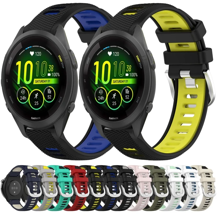 SYA002189601_B1.webp 18mm Sports Two-Color Steel Buckle Silicone Watch Band - Image 2