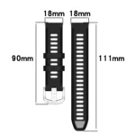 18mm Sports Two-Color Steel Buckle Silicone Watch Band - Image 6