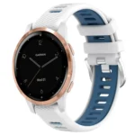 18mm Sports Two-Color Steel Buckle Silicone Watch Band