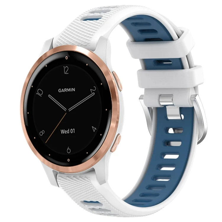 18mm Sports Two-Color Steel Buckle Silicone Watch Band