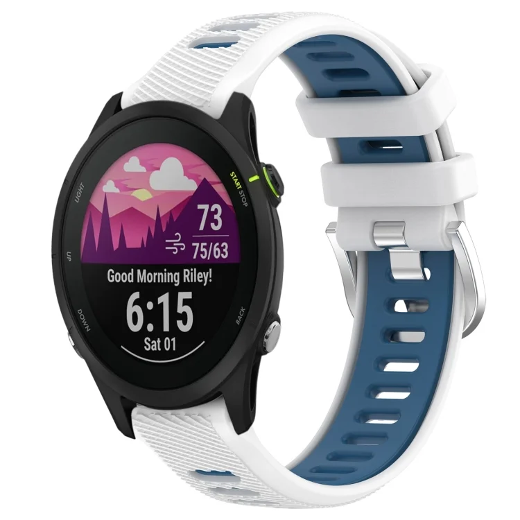 18mm Sports Two-Color Steel Buckle Silicone Watch Band