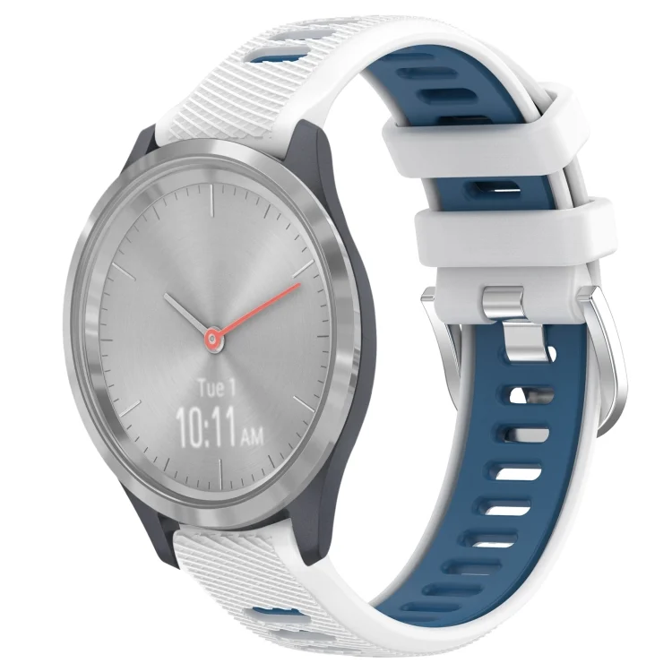 18mm Sports Two-Color Steel Buckle Silicone Watch Band