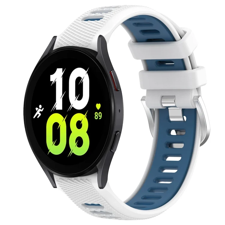 20mm Sports Two-Color Steel Buckle Silicone Watch Band