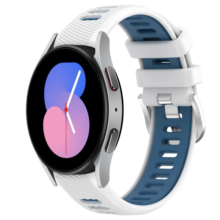 20mm Sports Two-Color Steel Buckle Silicone Watch Band
