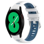 20mm Sports Two-Color Steel Buckle Silicone Watch Band