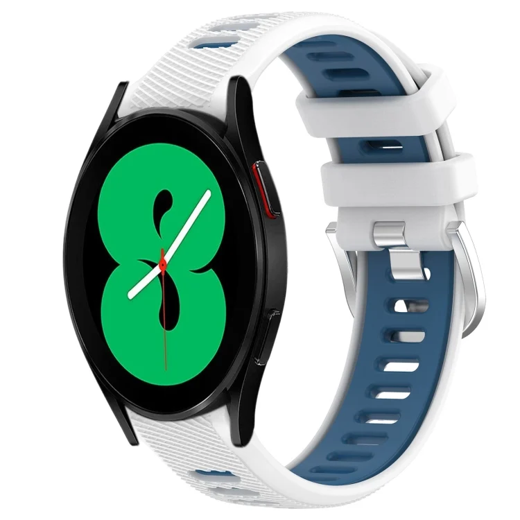 20mm Sports Two-Color Steel Buckle Silicone Watch Band