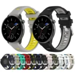 20mm Sports Two-Color Steel Buckle Silicone Watch Band - Image 2